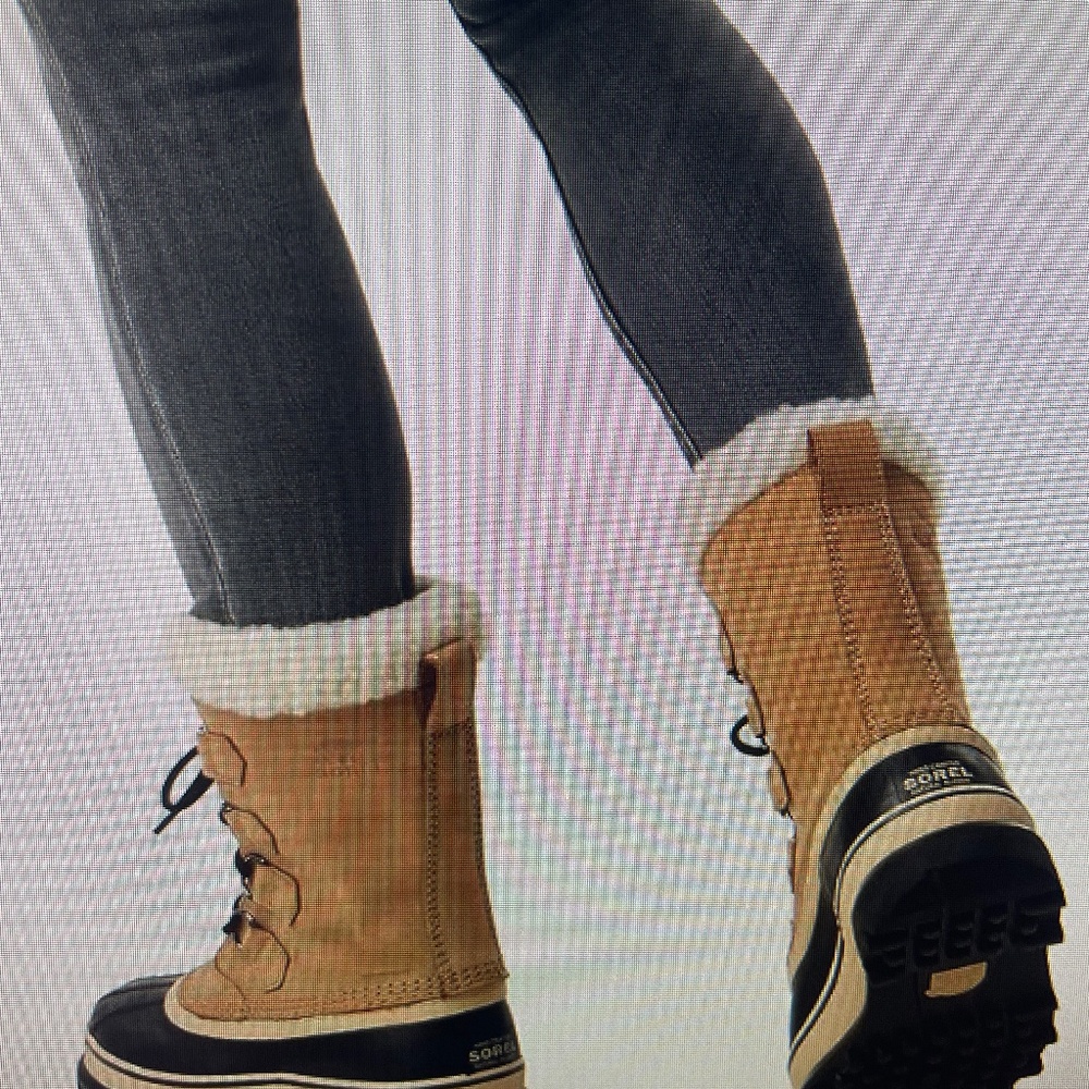 Sorel Tan and Black Winter Boots